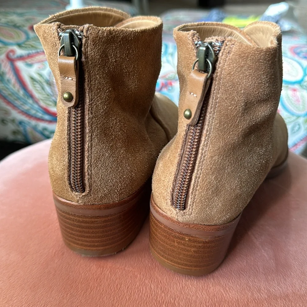 Soludos Venetian Tan Suede Ankle Booties - Picture 8 of 13